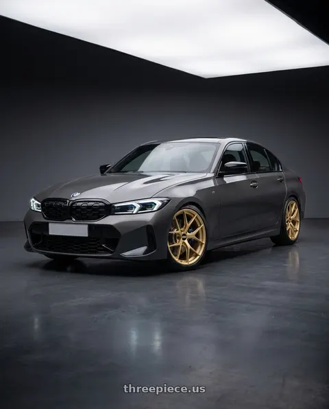 2025 bmw g20 with BBS FI-R 5x120 19x9.5+22 Gold wheels