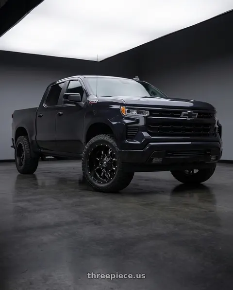 2023 Chevrolet Silverado 1500 with Fuel 1PC D517 KRANK 6X135/6X139.7 20X12 -44 MATTE BLACK MILLED wheels