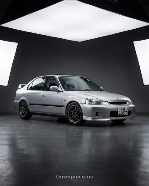 1999 Honda Civic with Volk Racing CE28 Club Racer 4x100 15x7+28 Dark Gunmetal wheels