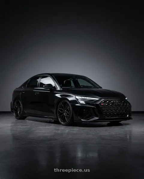 2022 Audi RS3 with Avant Garde Wheels M520R 5X112 19x9.5 +40 Gloss Black wheels