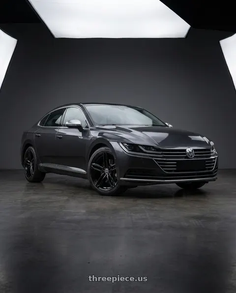 2019 Volkswagen Arteon with OE Wheels AU12 5x112 18x8+45 Gloss Black wheels