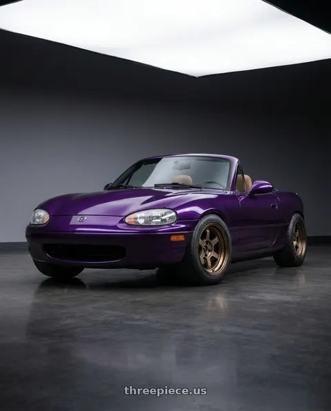 2000 Mazda Miata with Volk Racing TE37V 4x100 15x8+0 Bronze wheels