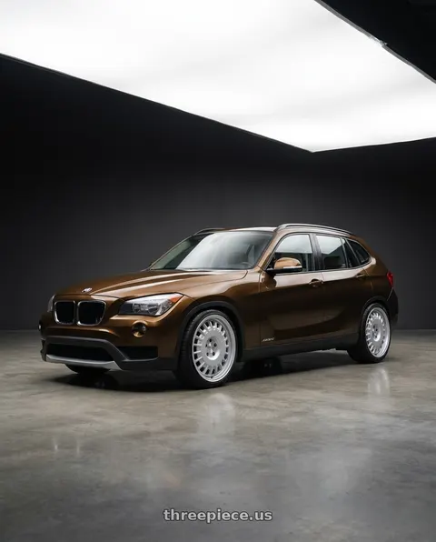2013 BMW X1 with Rotiform RC205 PMF 5X120 20x8.5 +35 GLOSS SILVER wheels