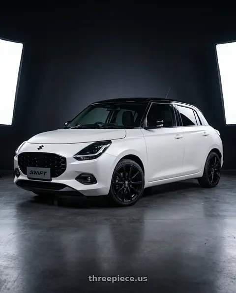 2026 suzuki swift with G - LINE ALLOYS G0013 5x100/5x114.3 18x8+35 BLACK - SATIN BLACK wheels