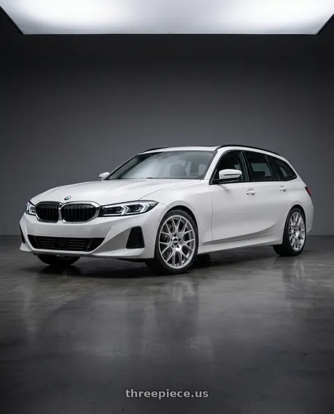 2025 BMW 318i touring with BBS CH-R 5x120 19x9.5 +35 Brilliant Silver Polished Rim Protector wheels