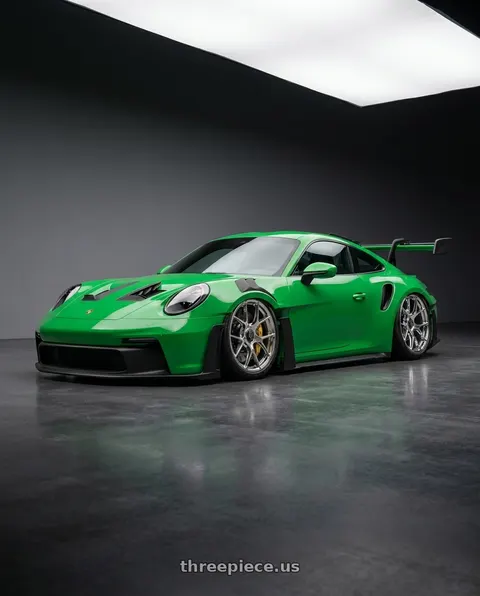 2024 Porsche 911 GT3 RS with OE Performance 176 6x139.7 20x9 +24 Chrome Plated wheels