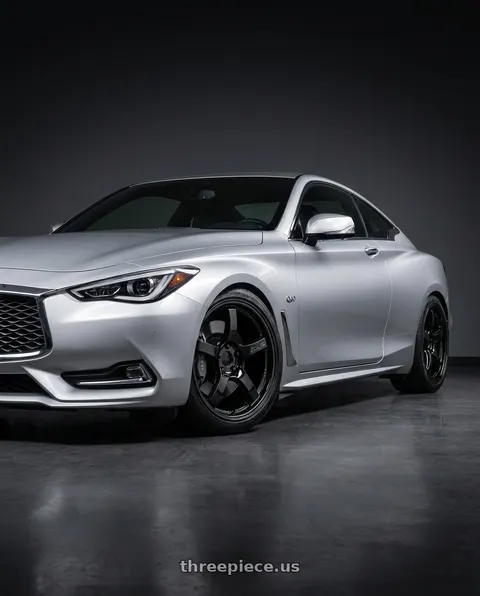 2020 INFINITI Q60 with Gram Lights 57CR 5x114.3 19x9.5+35 Glossy Black wheels