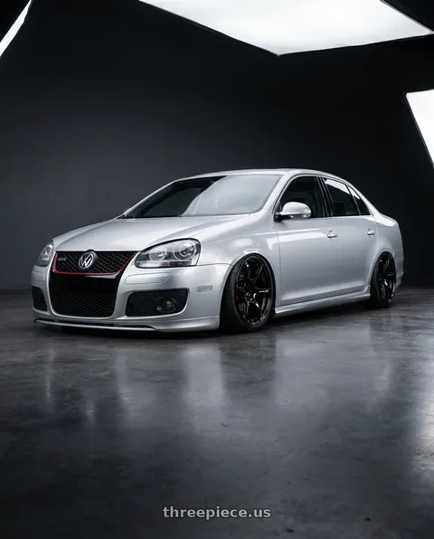 2009 Volkswagen Jetta with Advan RGIII 5x112 18x8+50 Gloss Black wheels