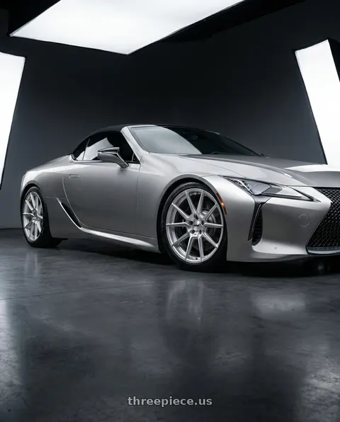 2021 Lexus LC500 with TSW CHRONO 5X120 17X8 +35 SILVER W/ MIRROR CUT FACE wheels