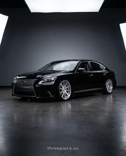 2014 Lexus LS460 with DOLCE LUXURY TRENTO 6x135/6x139.7 22x9.5 +18 Glossy Silver Brush Face wheels