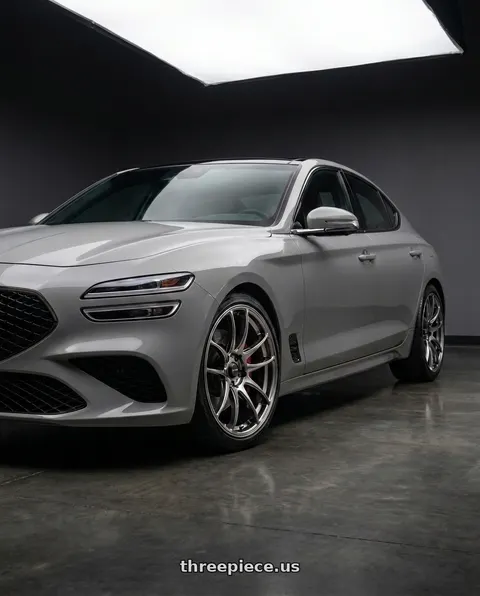 2026 Genesis G70 Sport Prestige with Vors TR4 5x114.3 19x8.5  +35 Hyper Black wheels