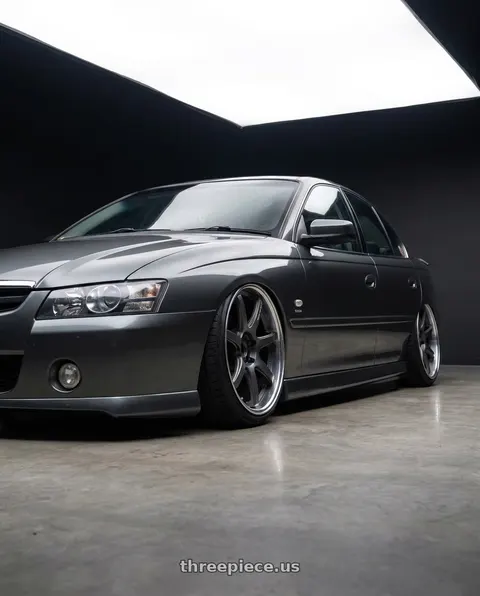 2004 holden vy spac with Work T7r 2P 5x120 19x11.5 +22 Matte Gunmetal wheels