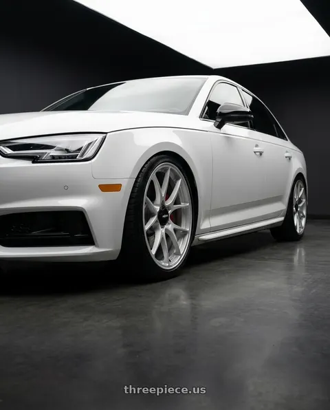 2019 Audi S4 with Rotiform 1PC R900 LTN 5X112 19X10.5 +34 GLOSS SILVER wheels