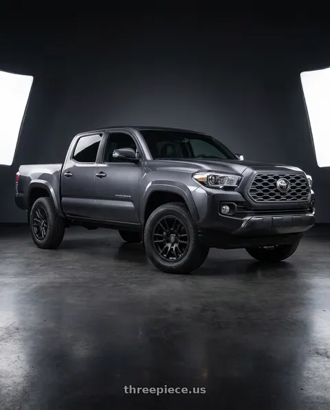 2020 Toyota Tacoma with Icon Alloys VECTOR 6 6x139.7 17X8.5+25 Satin Black wheels