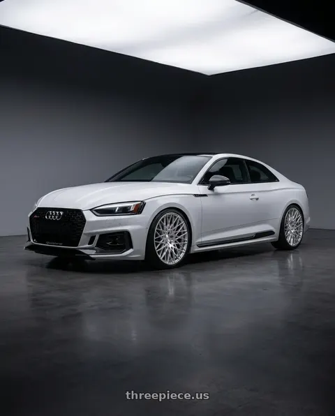 2018 Audi RS5 with Avant Garde Wheels M540 5X112 20x10 +25 Silver Machined wheels