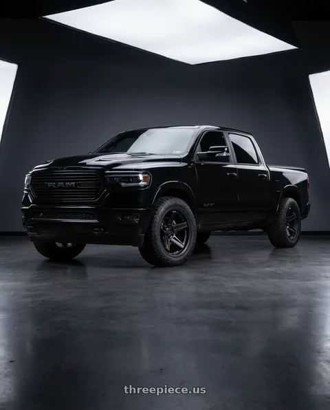 2025 Ram 1500 Laramie with DEFIANT DF07 5x115 20x9.5+15 Black wheels