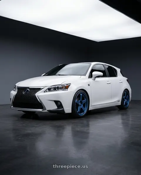 2015 Lexus CT200h F Sport with Motegi MR151 CS5 5X100 18X9.5 +40 SATIN METALLIC BLUE wheels