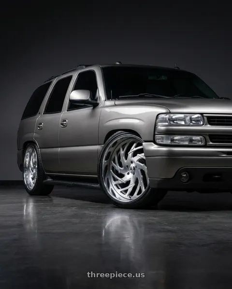 2005 Chevrolet Tahoe with Asanti Forged AF864 6x139.7 24x10 +28 Brushed W/ Chrome Lip wheels