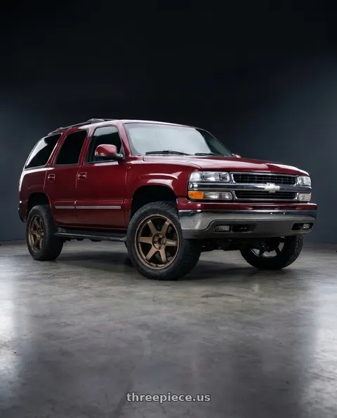 2002 Chevrolet Tahoe Z71 with Volk Racing TE37SB 6x139.7 18x8.5+29 Bronze wheels