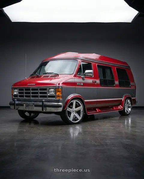 1990 Dodge B250 with DUB 1PC S115 BALLER 6X139.7 30X10 +30 CHROME PLATED wheels
