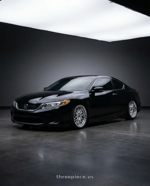 2015 Honda Accord LX-S with Work Vs-Xv 5x108 19x9.5+35 L Disk Silky Rich Silver wheels