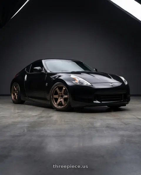 2009 Nissan 370Z with Volk Racing TE37 ULTRA M-SPEC 5x114.3 19x10 +30 BLAST BRONZE (TESLA) wheels