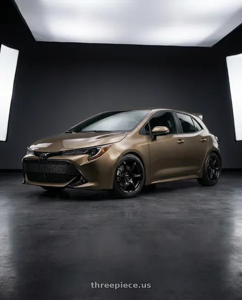 2019 Toyota Corolla with Advan RGIII 5x100 18x7.5+50 Gloss Black wheels