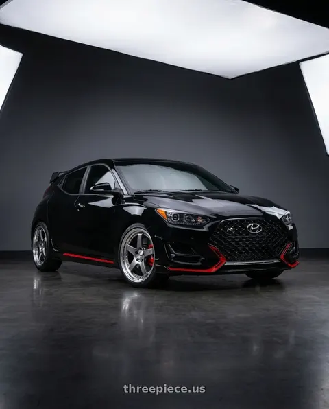 2022 Hyundai Veloster N with SSR Professor SP4 5x114.3 18X8.5 55 SL Disk Titan Silver wheels