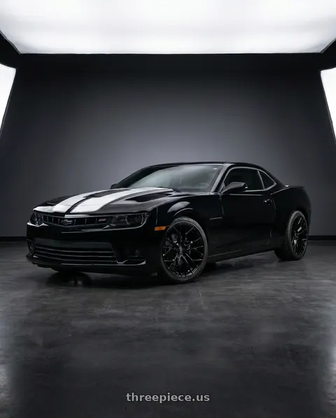 2015 Chevrolet Camaro SS with MARQUEE WHEELS M1004 5x120 20x9+33 GLOSS BLACK wheels