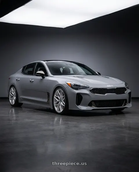 2023 Kia Stinger GT2 with MV Forged MVF2 5x114.3 20x9.5 +40 Diamond Silver wheels