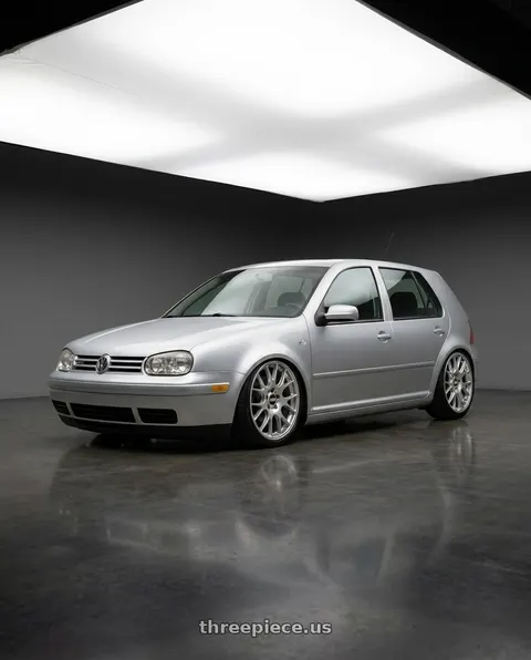 2002 Volkswagen Golf with BBS CH-R 5x130 19x8.5 +51 Brilliant Silver Polished Rim Protector wheels