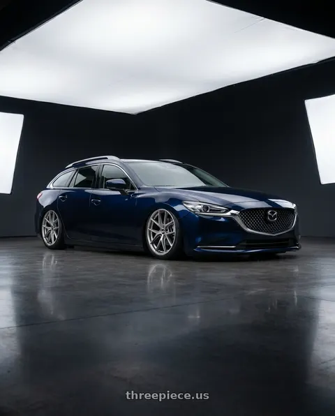 2020 Mazda 6 with BBS CI-R 5x120 19x8 +45 Platinum Silver Polished Rim Protector wheels