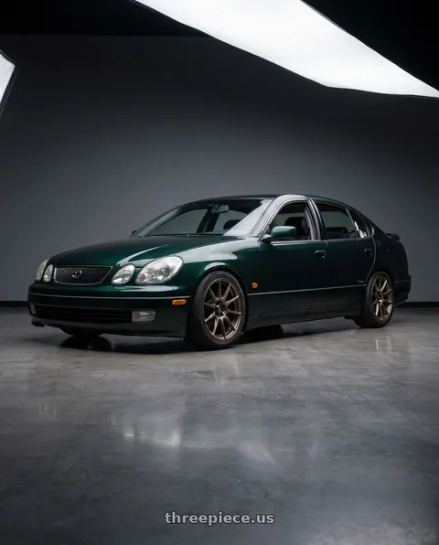 1998 toyota aristo with WedsSport SA-99R 5x114.3 18x8.5+35 Face M / EJ-Bronze wheels