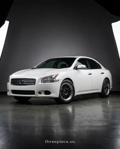2009 Nissan Maxima with Konig Hypergram 5x114.3 18x9.5+35 Metallic Carbon w/ Machined Lip wheels