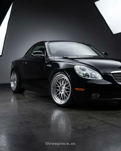 2005 Lexus SC430 with Aodhan DS08 5x114.3 18x9.5+30 Silver w/Machined Face wheels