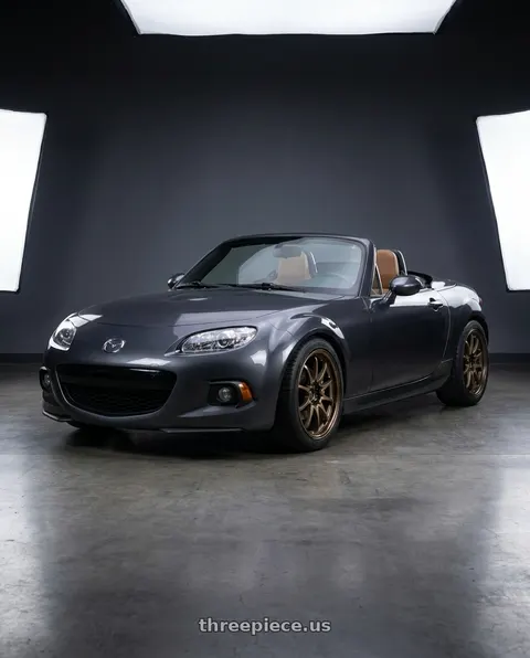 2014 Mazda MX-5 Miata with Volk Racing CE28N-PLUS 5x114.3 17x7.5+38 Bronze wheels