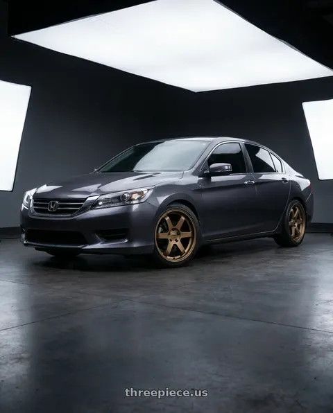 2014 Honda Accord with KATANA RACING KR08 5x114.3 18x8 +40 Matte Bronze wheels
