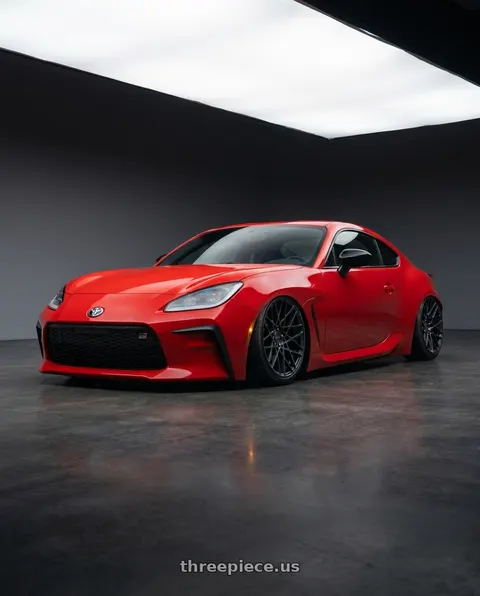 2022 Toyota GR86 with Rotiform 1PC R112 BLQ 5X114.3 19X8.5 +38 MATTE BLACK wheels