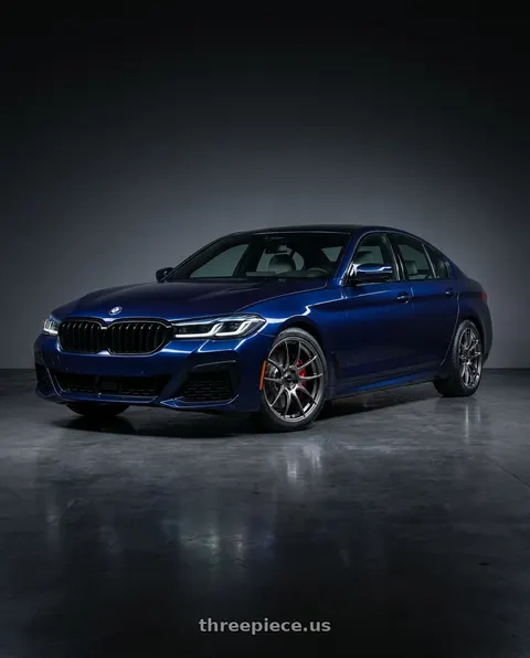 2023 BMW M550i xDrive with Vors TR4 5x112 19x9.5  +22 Hyper Black wheels