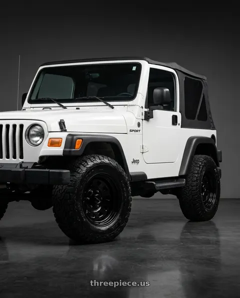 2006 Jeep Wrangler with Vision HD 84H 5x114.3 15x8-19 Gloss Black wheels