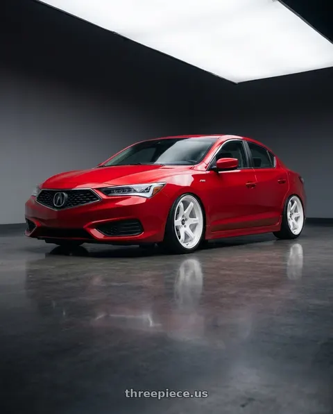 2013 Acura ILX with ESR Wheels APEX SERIES AP6 5x114.3 18x9.5 +35 Gloss White wheels