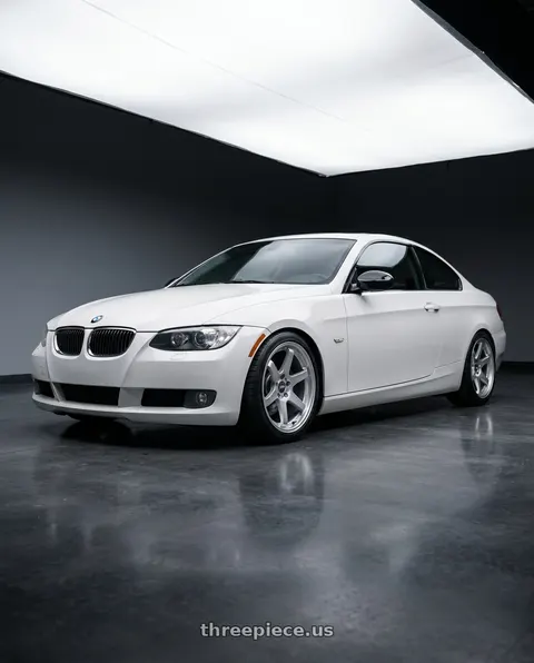 2008 BMW 328xi with ESR Wheels APEX SERIES AP6 5x120 18x9.5 +35 Hyper Silver wheels