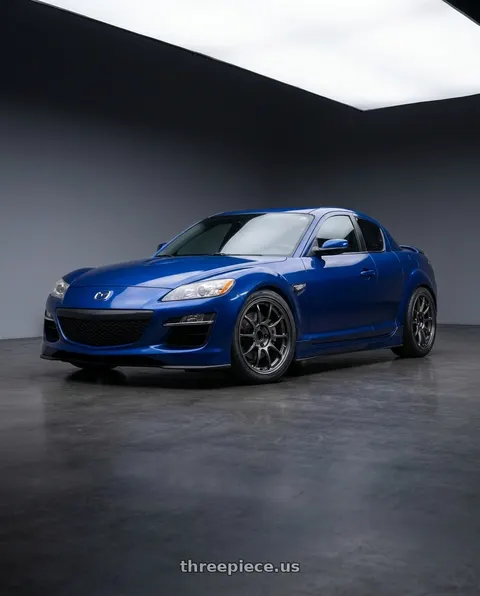 2010 Mazda RX-8 with Volk Racing ZE40 M-SPEC 5x114.3 18x8.5+34 Diamond Dark Gunmetal wheels