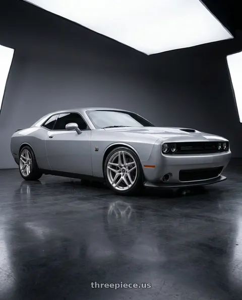 2023 Dodge Challenger with HERITAGE WHEEL EBISU MONOC 5x115 20x9 +25 SILVER wheels