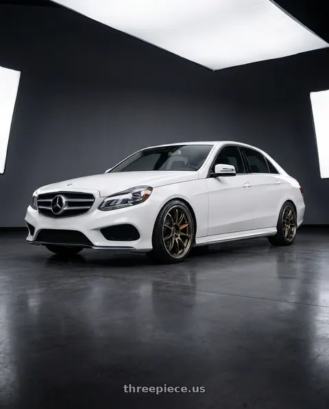 2016 Mercedes-Benz E350 with Work Emotion Zr10 5x112 19x9.5 +38 Titanium Diamond Lip Cut wheels