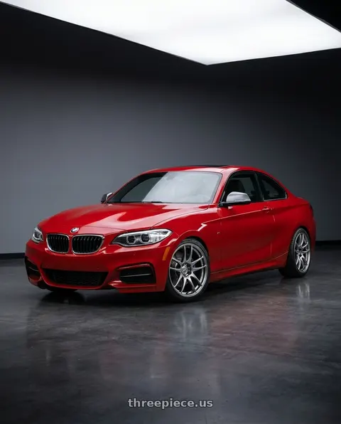 2015 BMW 218i with Work Emotion Cr Kiwami 5x100 18x7.5 +38 Gt Silver wheels