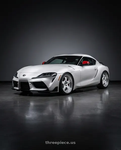 2026 Toyota GR Supra with Work Meister S1 3P 5x112 19x8.5+31 L Disk White wheels