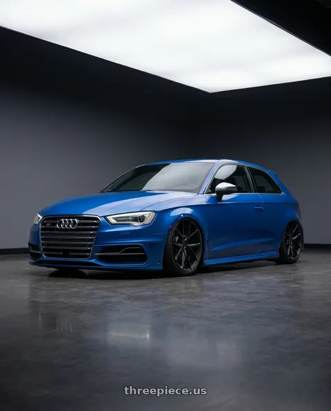 2019 Audi S3 with Niche 1PC M117 MISANO 5X112 19X8.5 +34 MATTE BLACK wheels