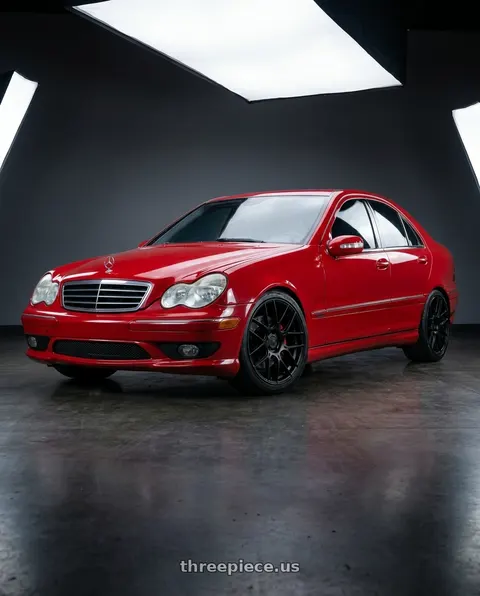 2006 Mercedes-Benz C350 Sport with Aodhan AH-X 5x112 18x8.5+35 Matte Black wheels