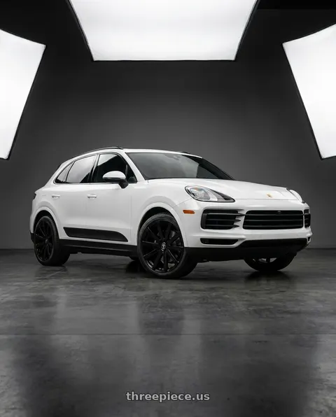 2020 Porsche Cayenne with VELOCITY 12 5X114.3 22x8 +38 FULL BLACK wheels